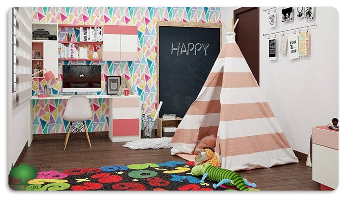 طراحی داخلی اتاق خواب دختر بچه ها