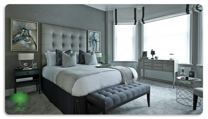 رنگ خاکستری برای اتاق خواب